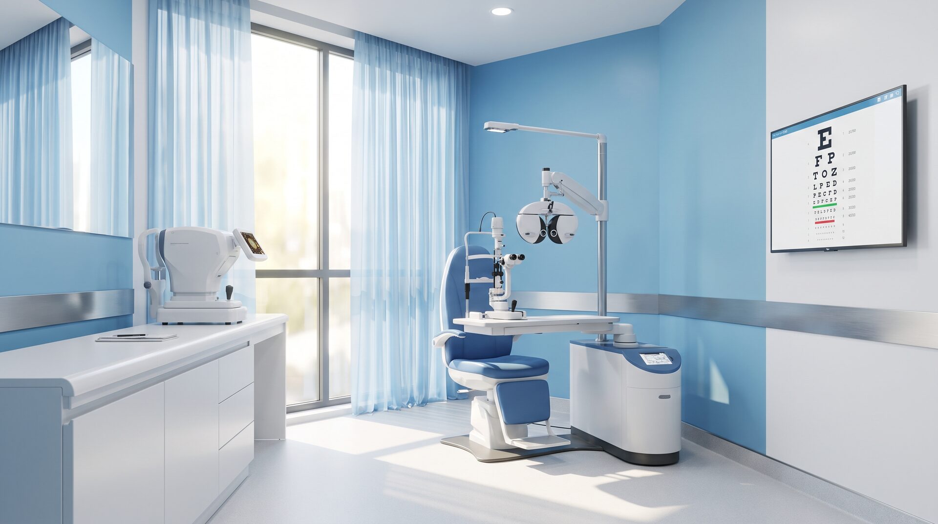LUMEN AUGEN – moderne Augenklinik in klarem Blau