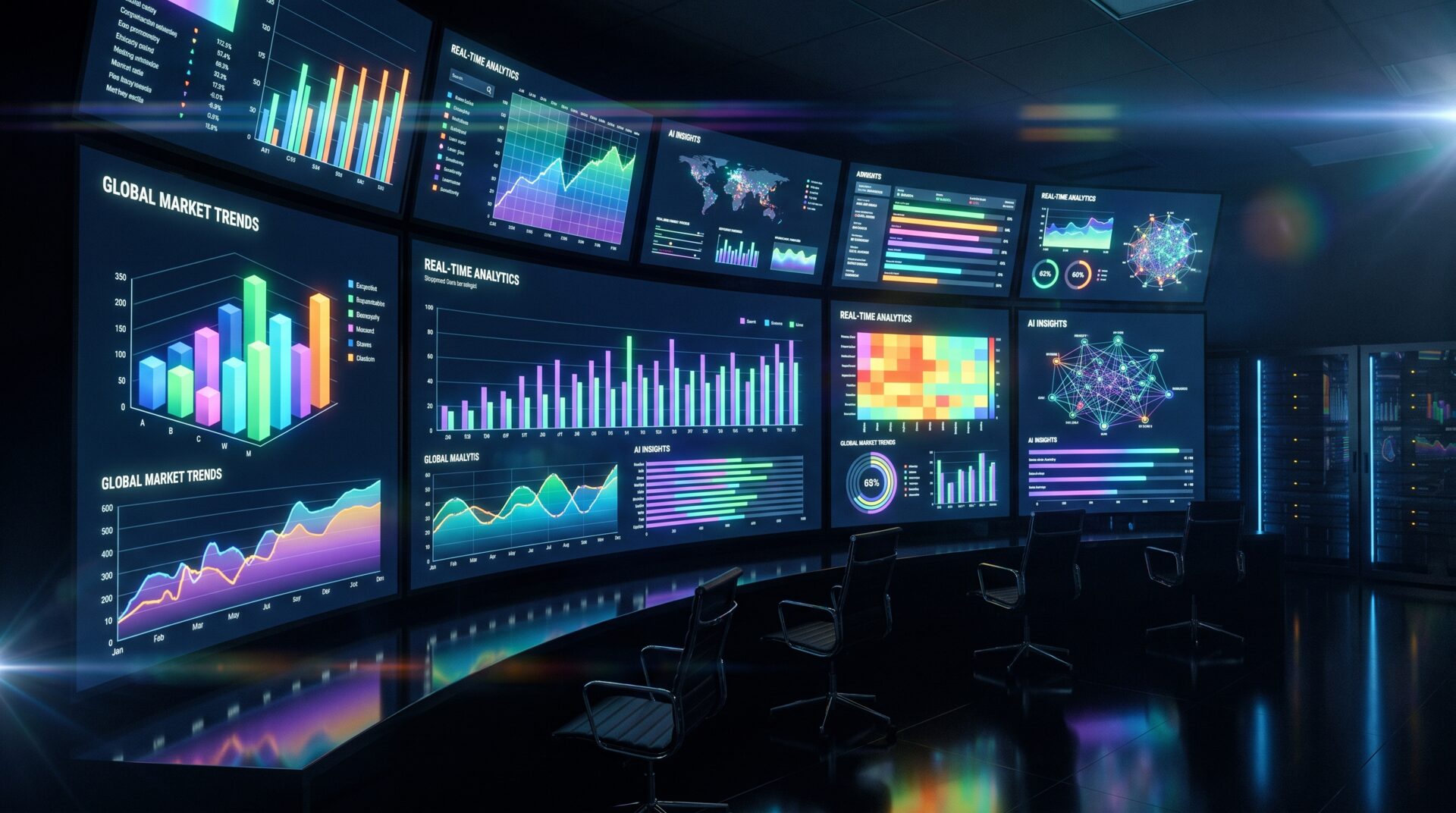 DATALAB – Analytics-Dashboard auf dunklen Screens