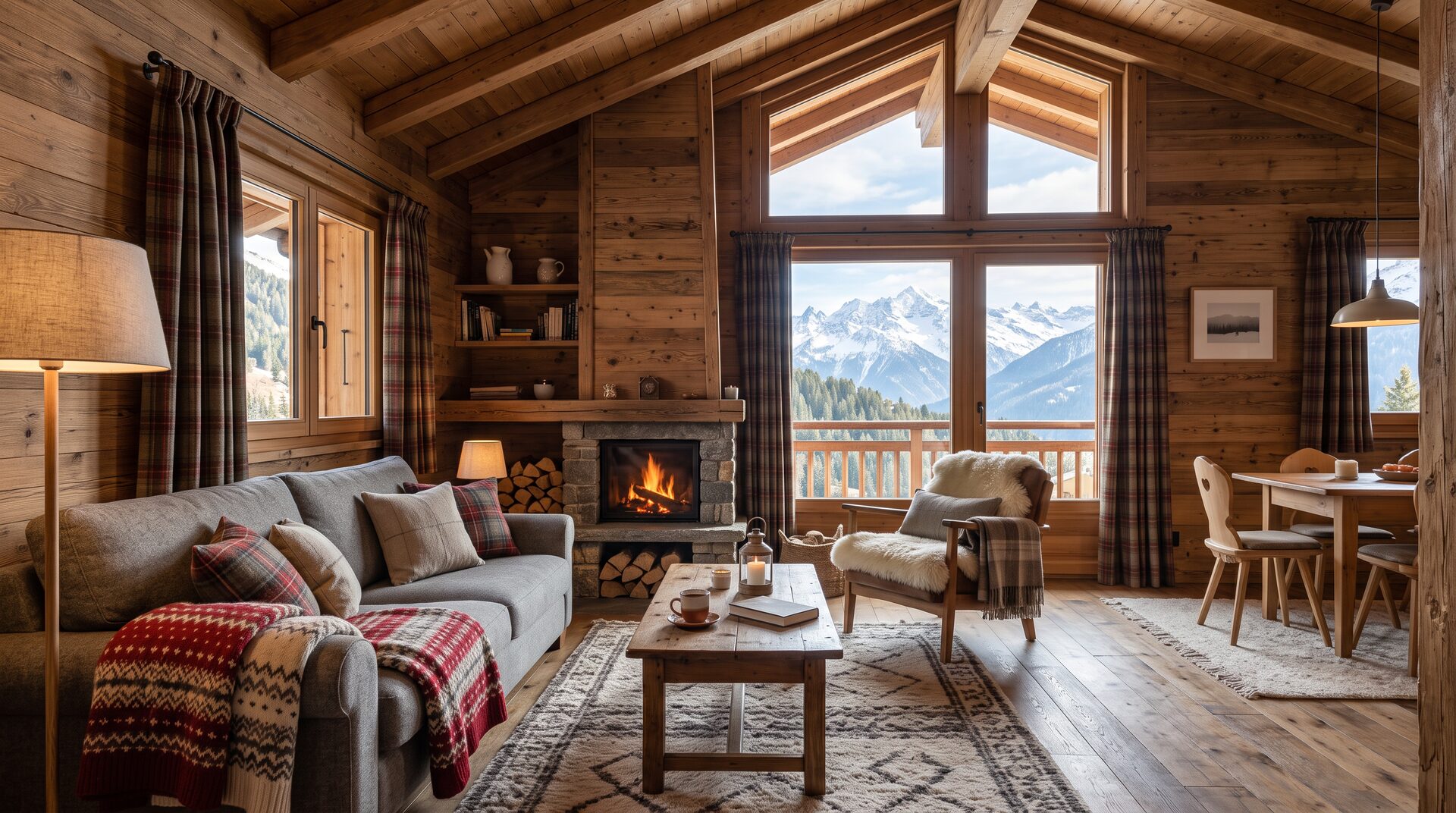 CHALET SONNSEITE – gemütliche Alpen-Ferienwohnung mit Holzvertäfelung und Bergblick