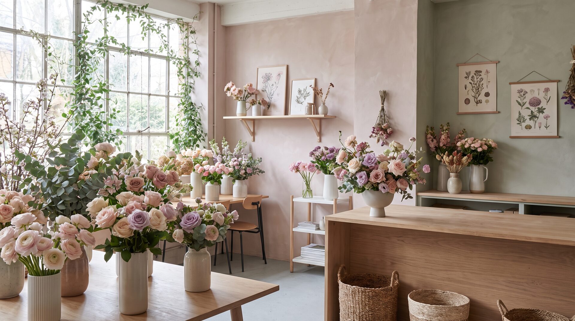 BLÜTENWERK – modernes Blumenatelier mit pastelligen Sträussen
