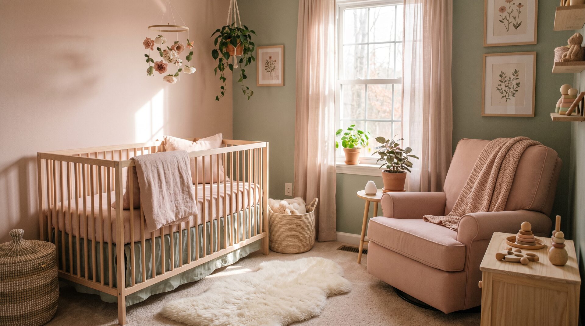 ANKUNFT – sanftes Kinderzimmer in Blush und Salbei