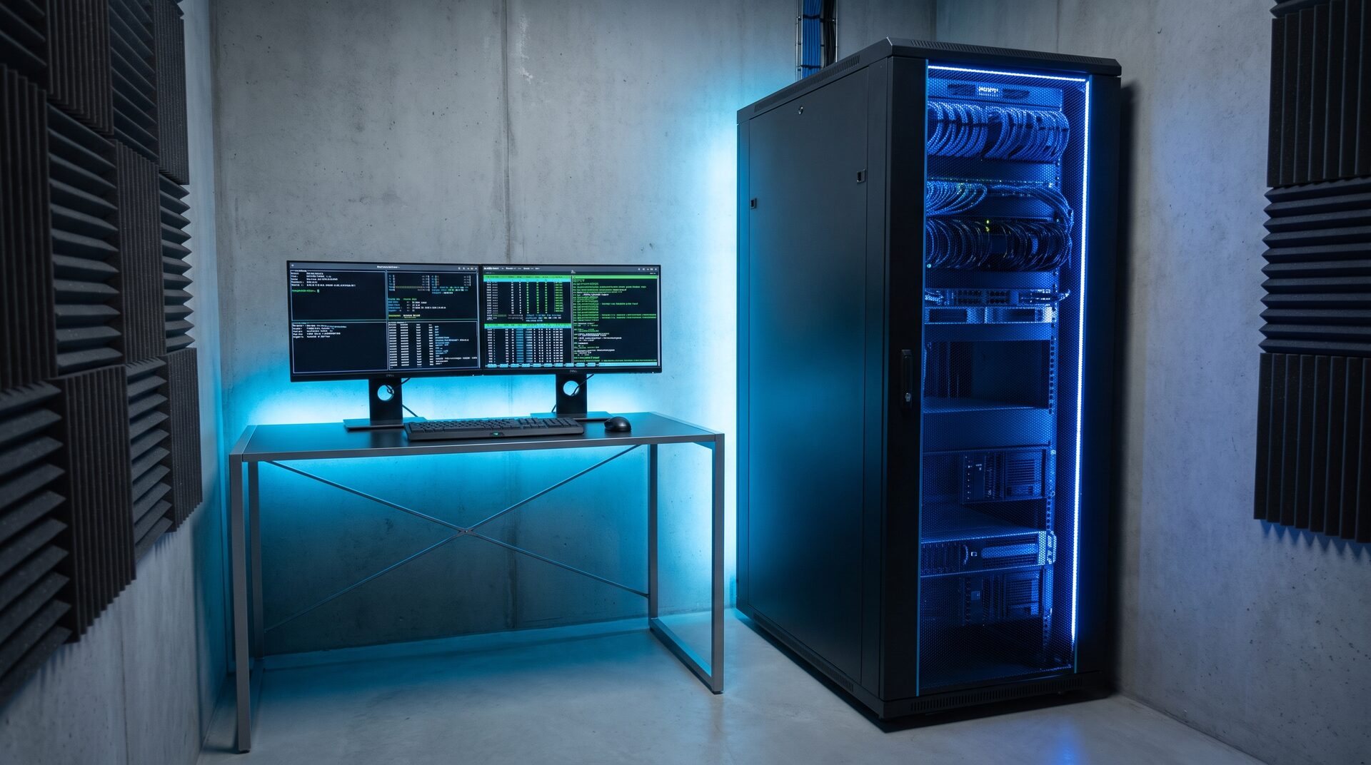 BYTEHILFE – aufgeräumter Serverschrank in einem KMU-IT-Raum