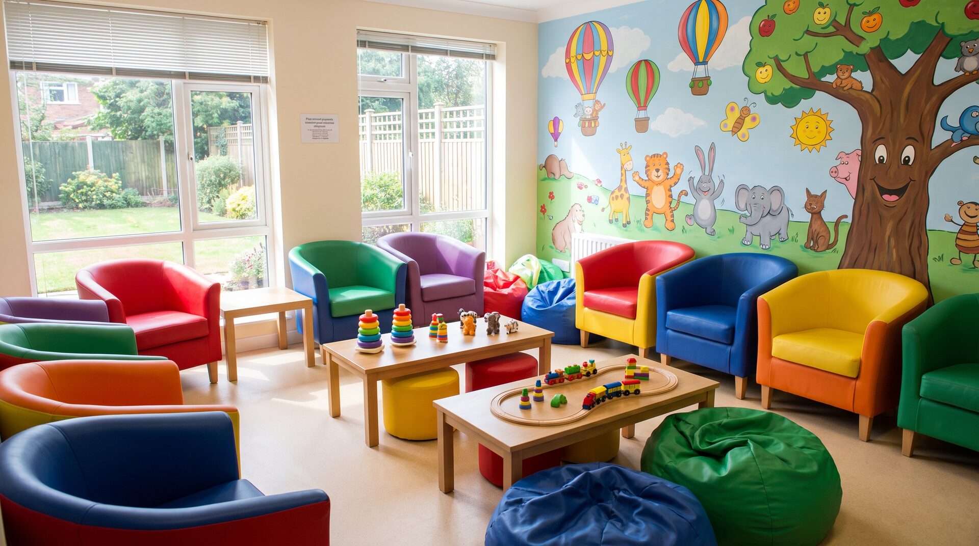 PUSTEBLUME – fröhliches Kinderarzt-Wartezimmer mit Holzspielzeug