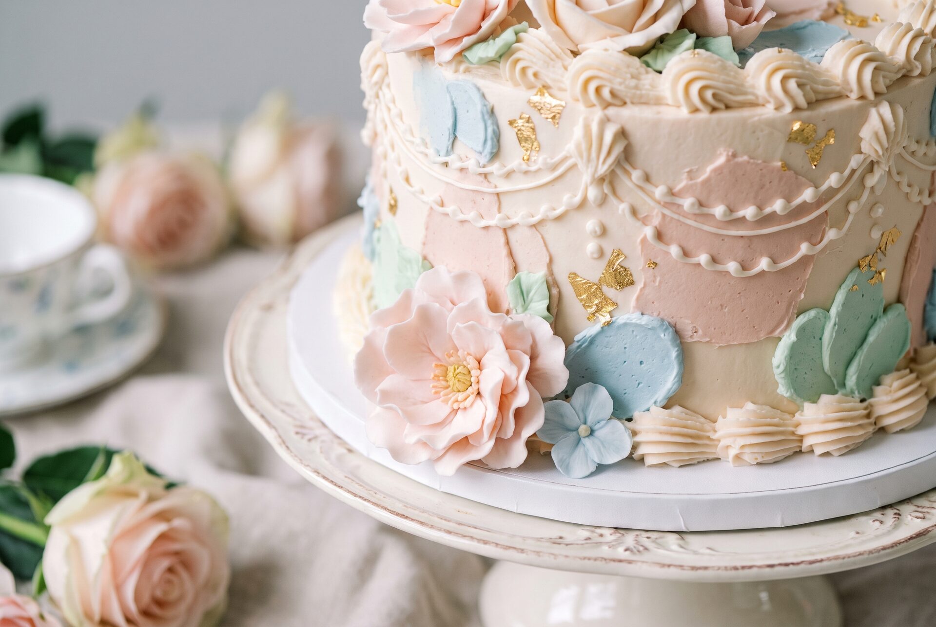 Kunstvoll dekorierte Torte aus der Backstube von ZUCKERWERK