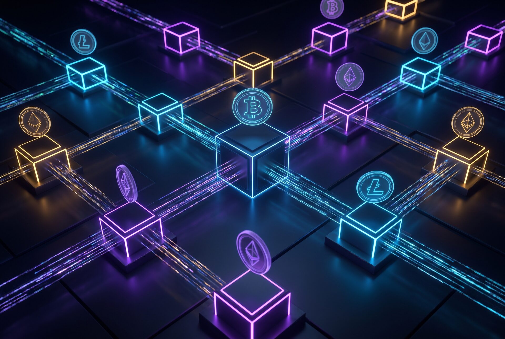 Visualisierung vernetzter Krypto-Knoten und Sicherheitsstrukturen