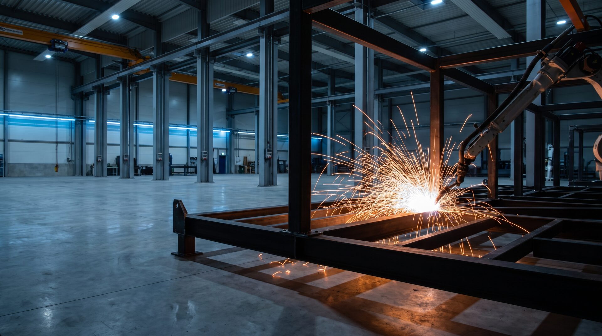 KANTE – Metallbauwerkstatt mit Funkenflug beim Schweissen