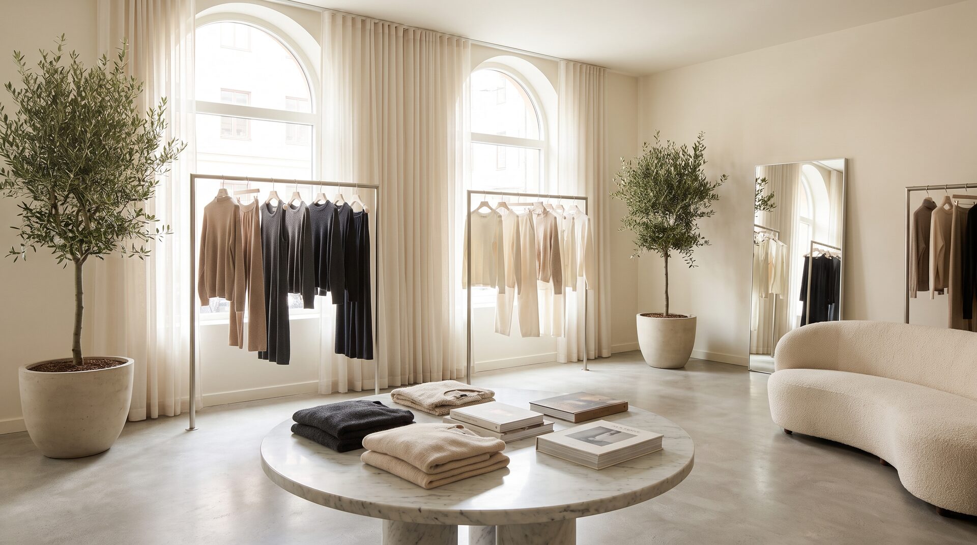 ATELIER 21 – chic-minimalistische Modeboutique mit kuratierten Kleiderständern