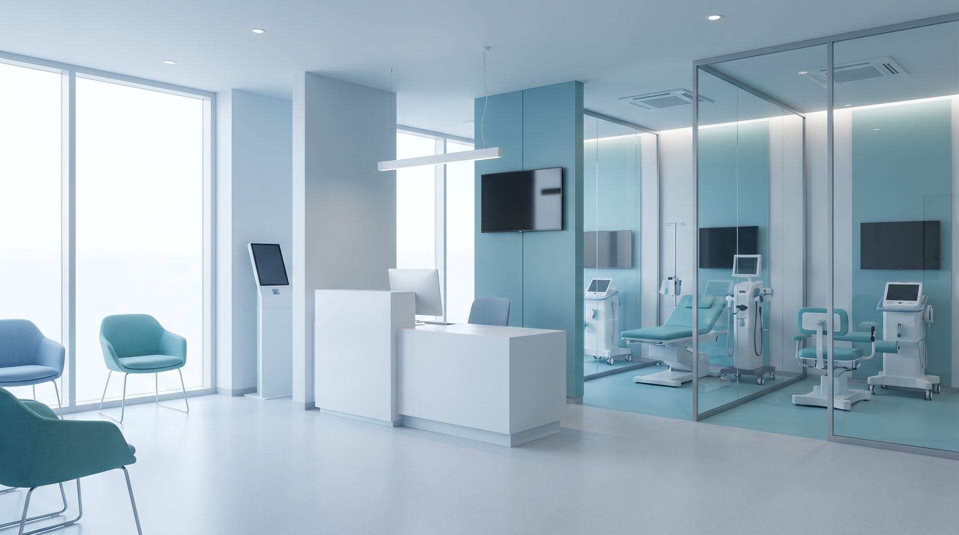 AXIS – moderne Orthopädie-Praxis in Teal und Weiss