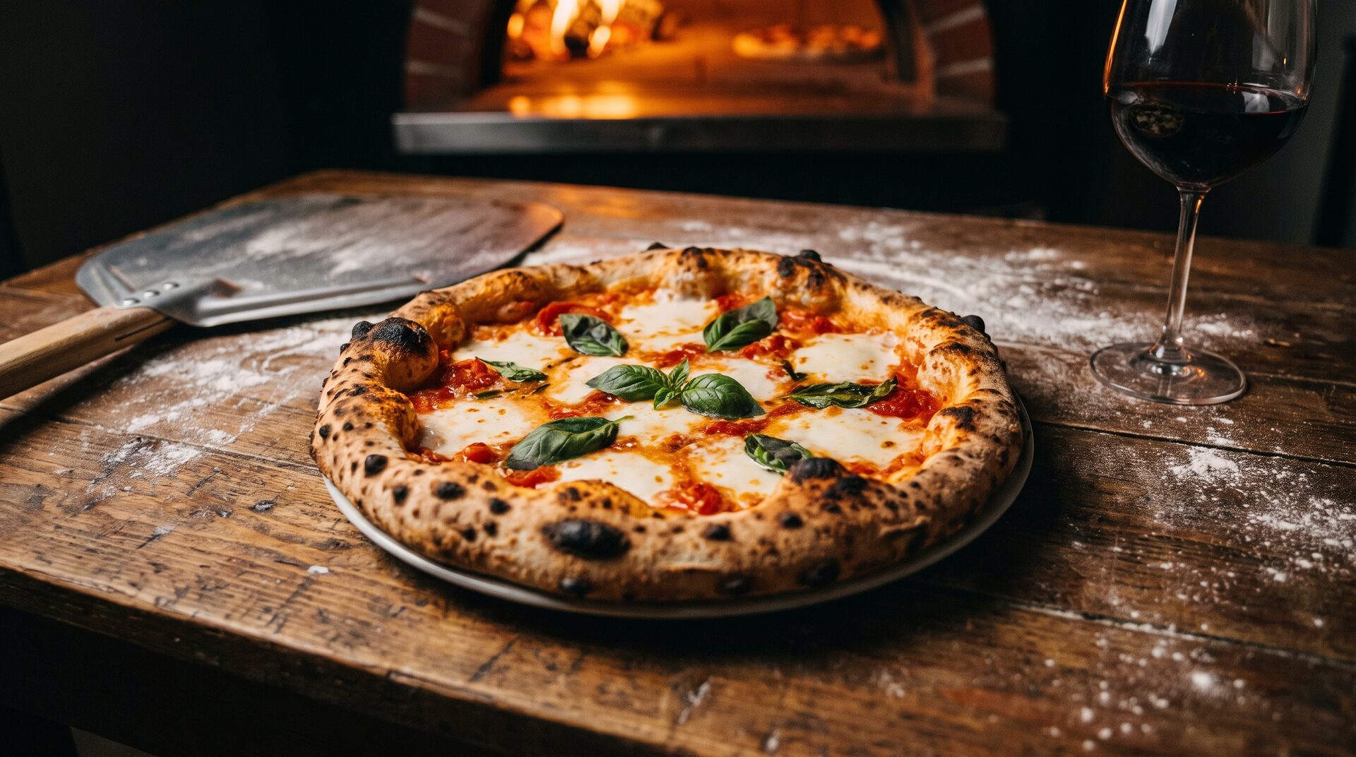 NAPOLI 900 – neapolitanische Holzofen-Pizza auf rustikalem Tisch