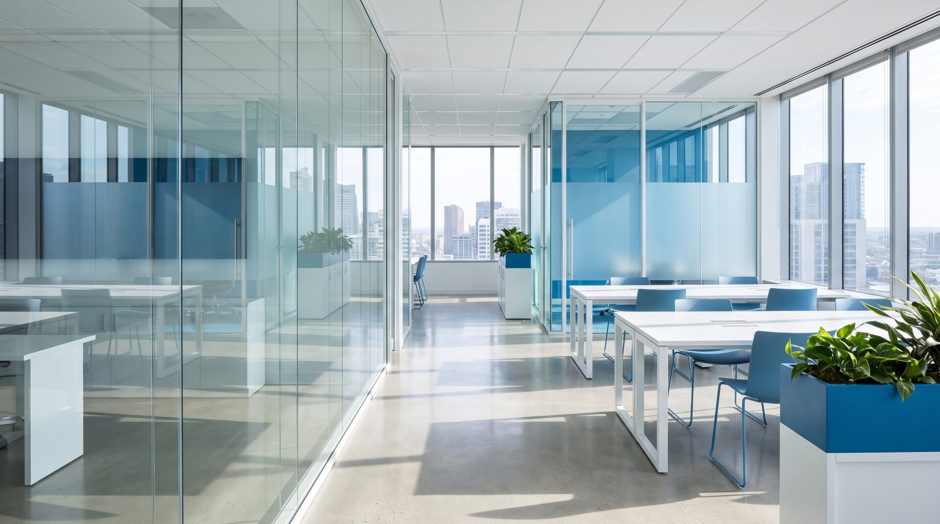 KLARWERK – makellos sauberes, helles modernes Büro
