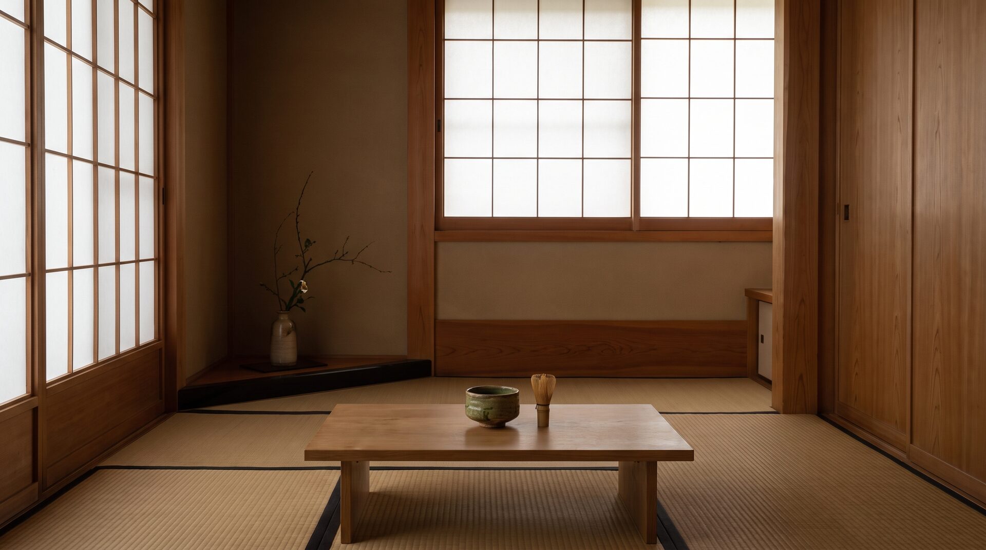 SHIZUKA – ruhiger japanischer Teeraum mit Matcha und Naturlicht